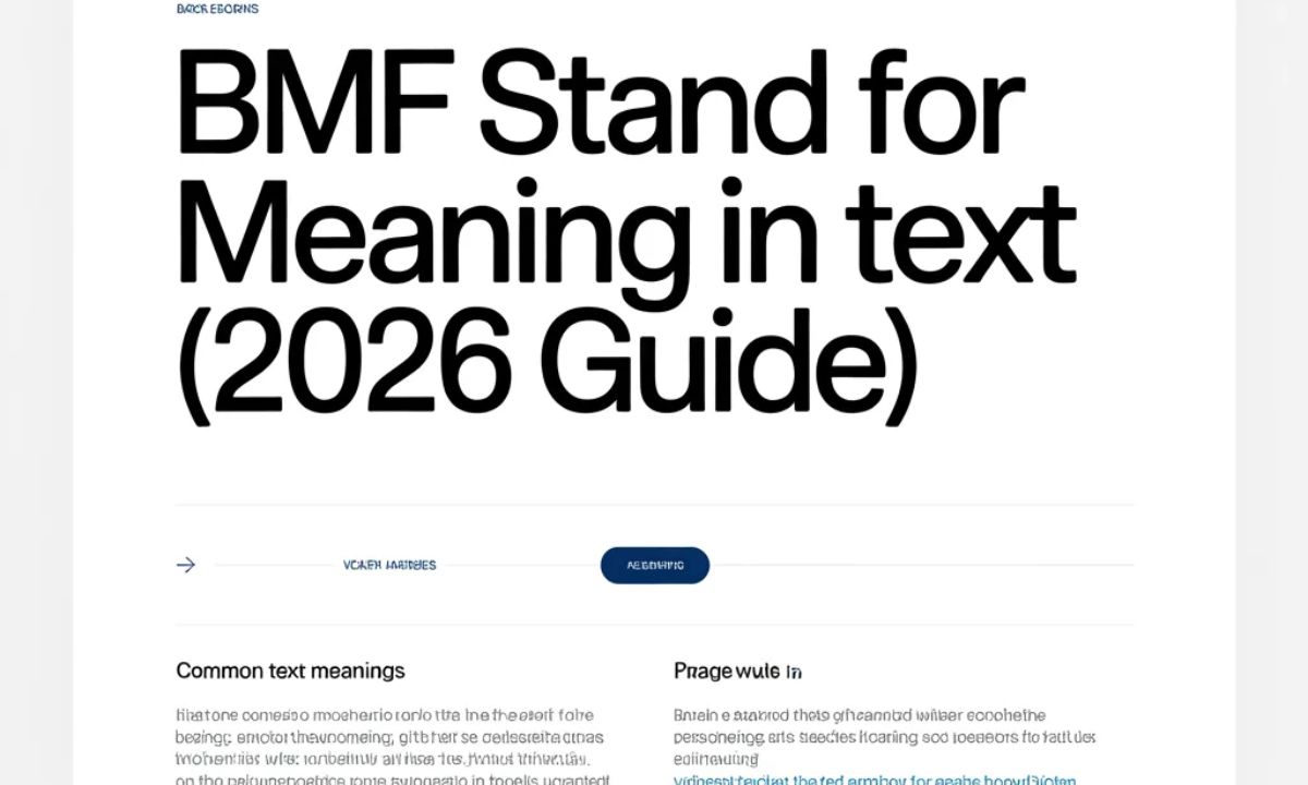 BMF Stand For Meaning in Text (2026 Guide)