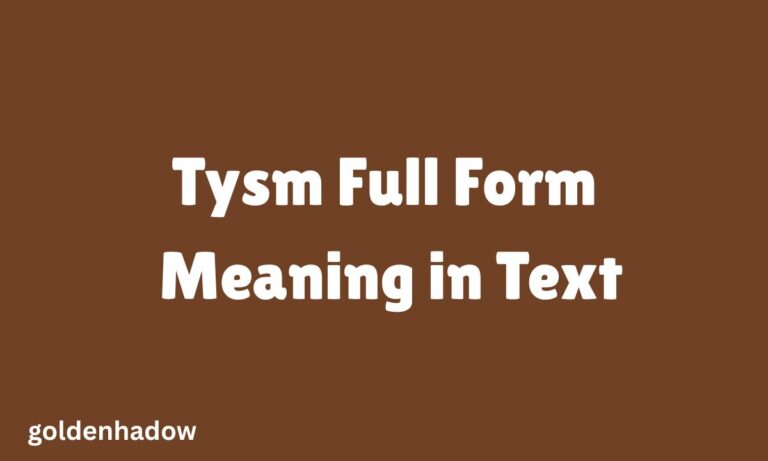 tysm Full Form Meaning in Text
