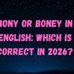 Bony or Boney in English Which Is Correct in 2026