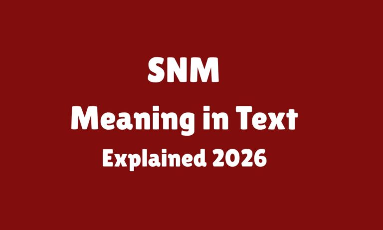 SNM Meaning in Text Explained 2026 Is It Rude or Cool