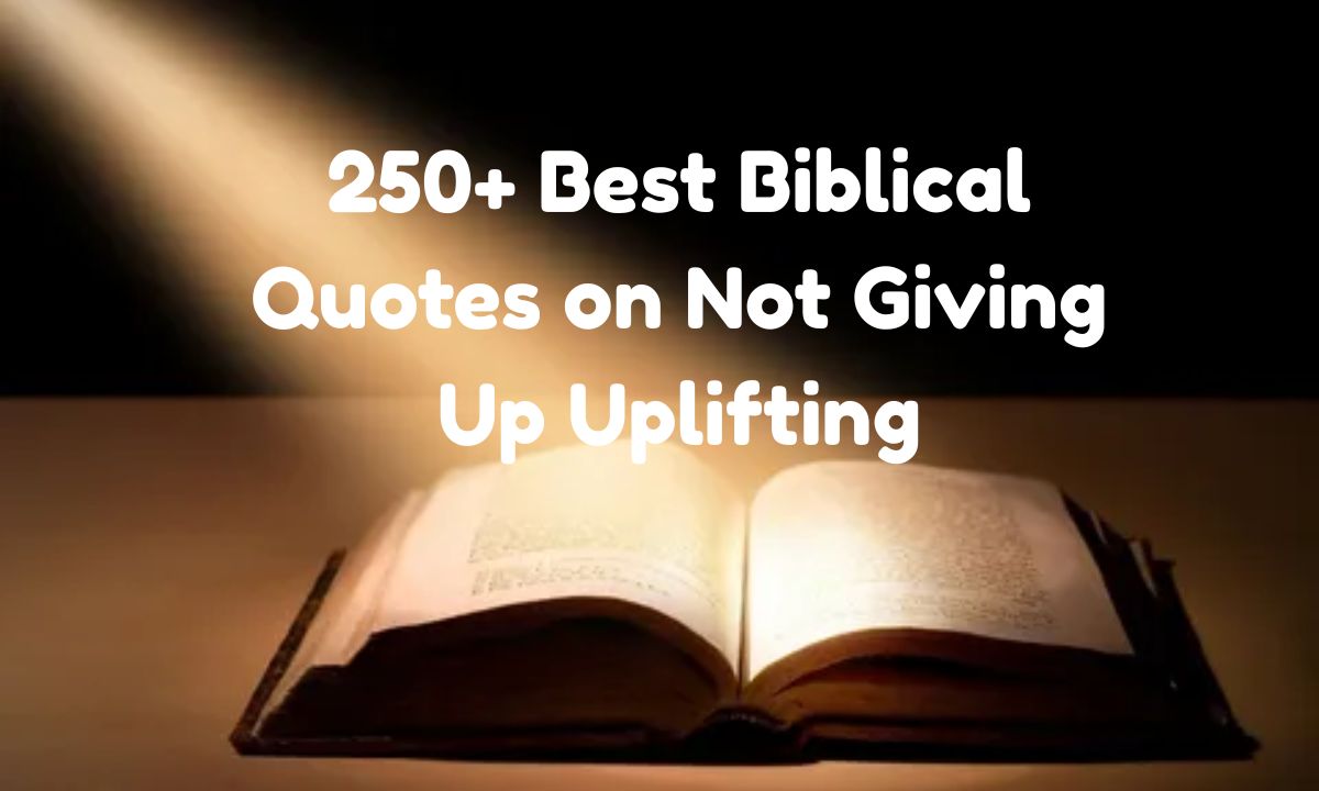 250+ Best Biblical Quotes on Not Giving Up Uplifting