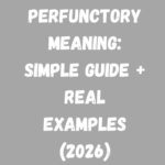 Perfunctory Meaning Simple Guide + Real Examples (2026)