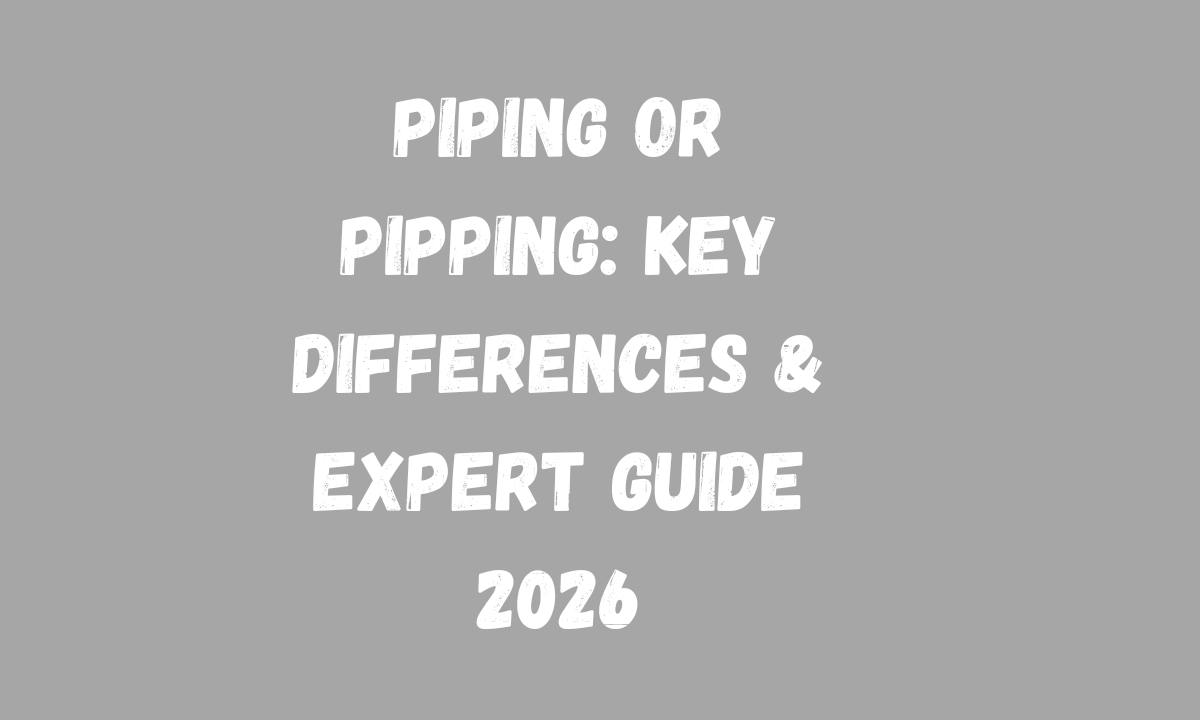 Piping or Pipping Key Differences & Expert Guide 2026