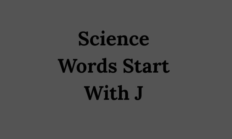 Science Words Start With J