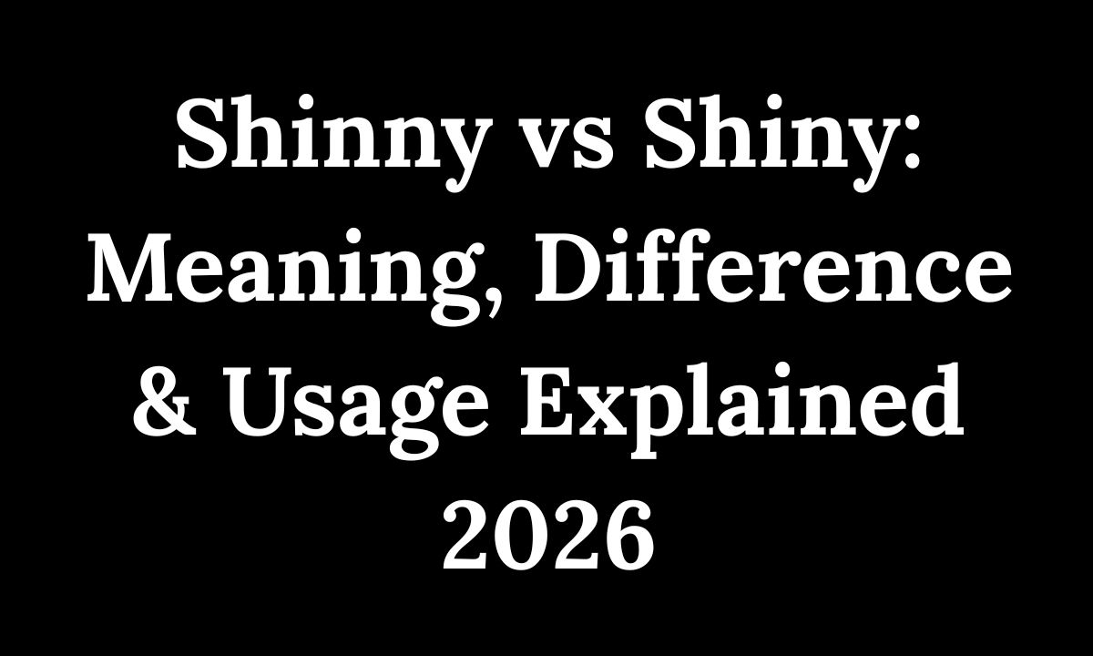 Shinny vs Shiny Meaning, Difference & Usage Explained 2026
