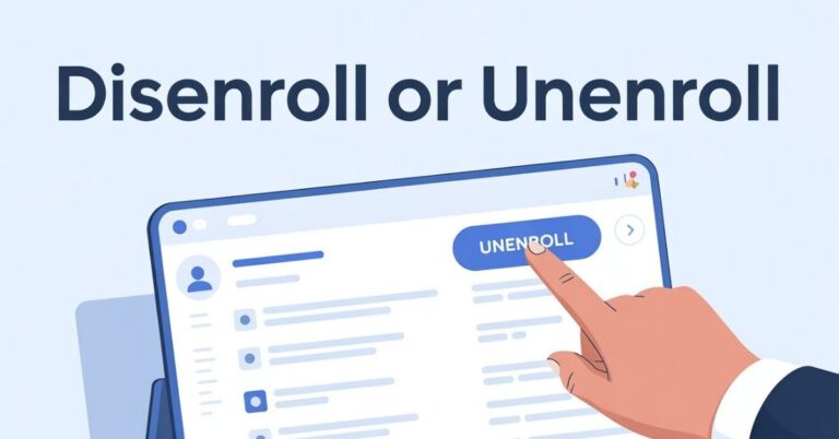 Disenroll or Unenroll