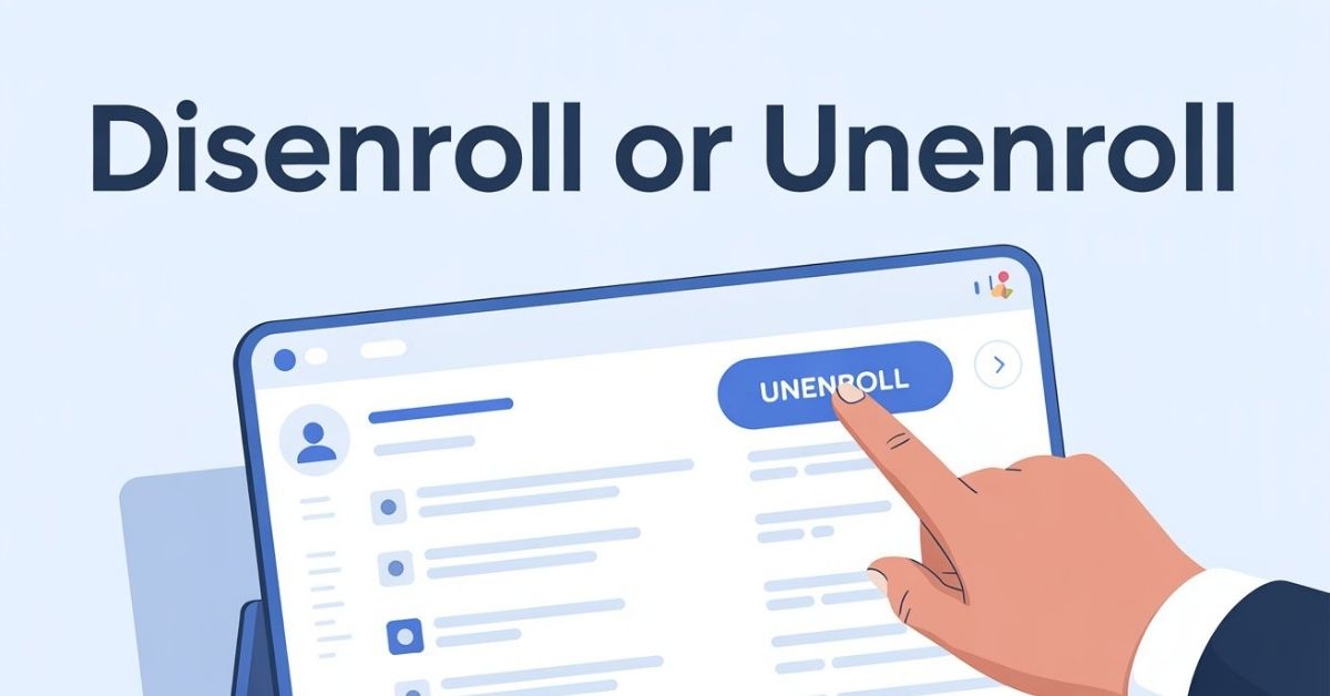 Disenroll or Unenroll