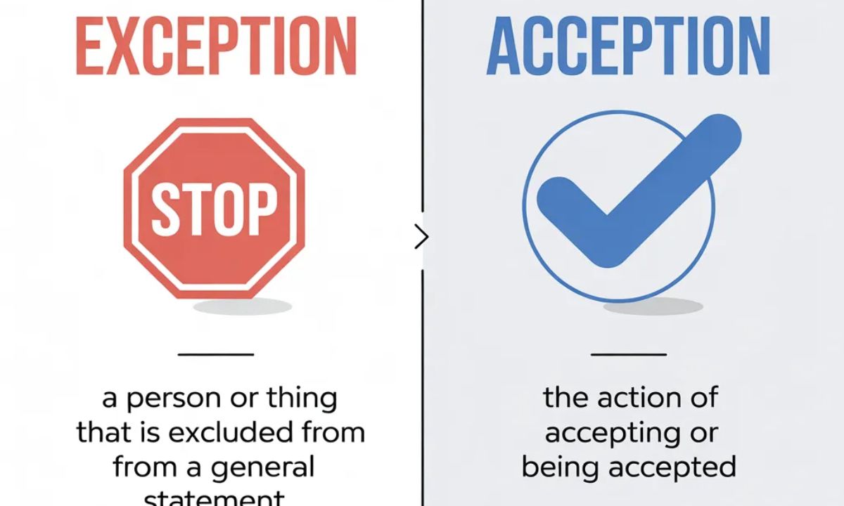 Exception vs Acception Meaning, Differences & Correct Use