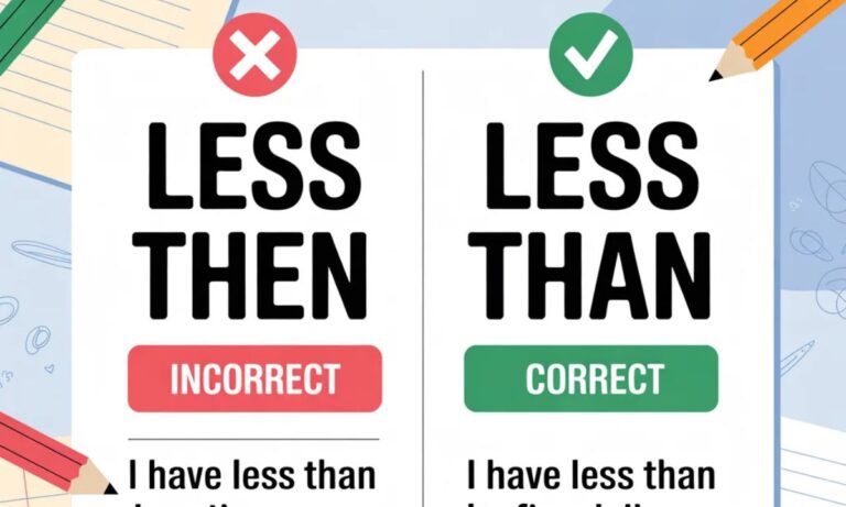 Less Then or Less Than Which Is Correct Meaning, Rules