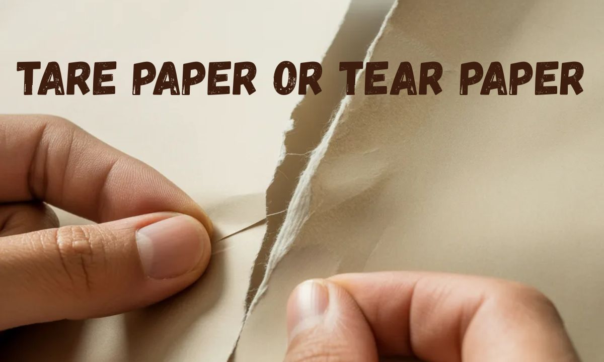 Tare Paper or Tear Paper Meaning, Uses & Confusion Explained