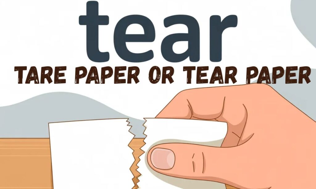 Tare Paper vs Tear Paper Definitions