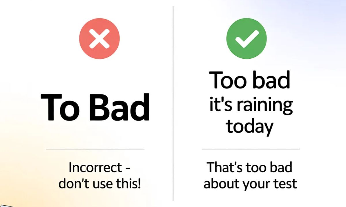 To Bad or Too Bad Which Is Correct Grammar Explained
