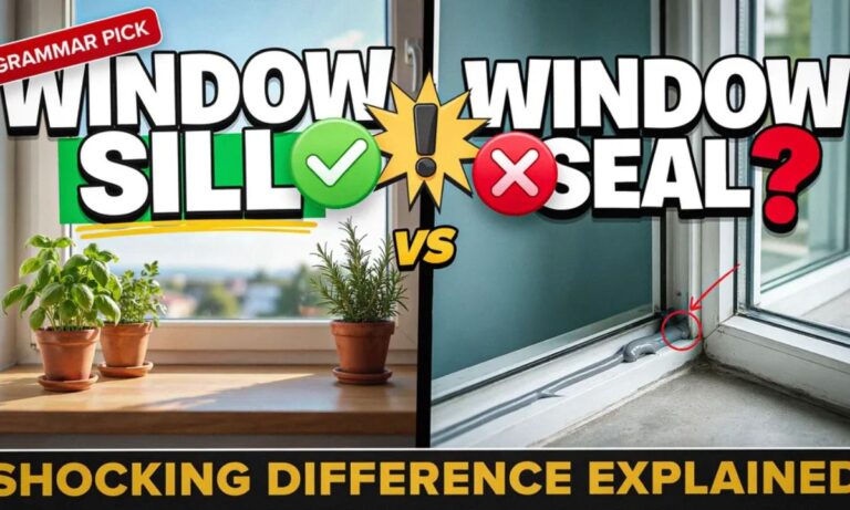 Windowsill or Window Seal Shocking Difference Explained